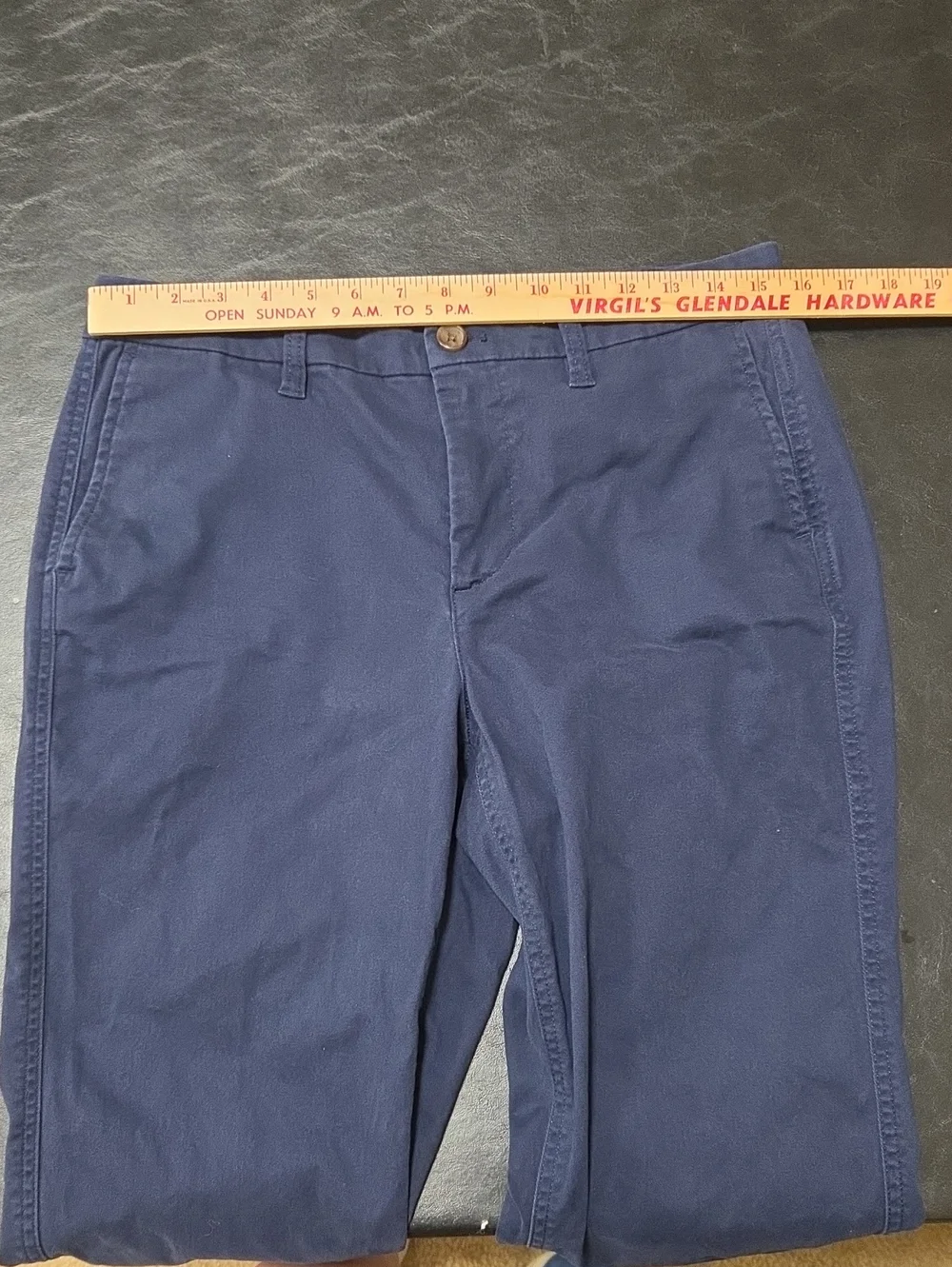 J Crew High Rise Girlfriend Chino Pants Navy Blue Size 8 Classic Stretch